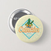 Cancun Mexico Dancing Cactus  Tequila Ronde Button 5,7 Cm (Voorkant /achterkant)