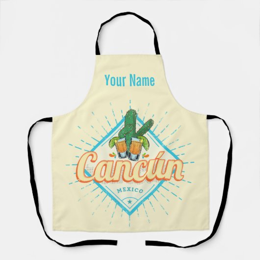 Cancun Mexico Dancing Cactus  Tequila Schort (Voorkant)
