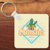 Cancun Mexico Dancing Cactus  Tequila Sleutelhanger (Voorkant)