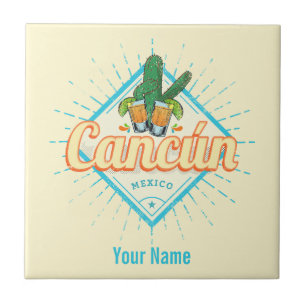Cancun Mexico Dancing Cactus  Tequila Tegeltje