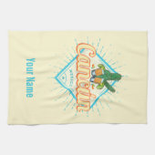 Cancun Mexico Dansende Cactus Vintage Tequila Theedoek (Horizontaal)