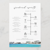 CANCUN Mexico Destination Welcome Letter Tijdschem Menu (Achterkant)