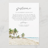 CANCUN Mexico Destination Welcome Letter Tijdschem Menu (Voorkant)