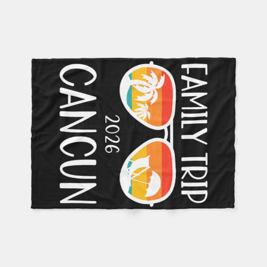 Cancun Mexico Family Trip 2026 Weekend Vacation Ma Fleece Deken (Voorkant (Horizontaal))