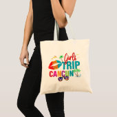 Cancun Mexico Girls Trip Colorful Vacations Group Tote Bag (Voorkant (product))