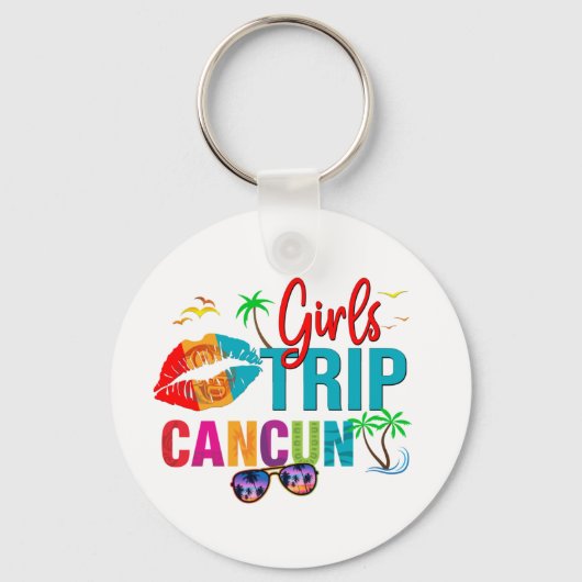 Cancun Mexico Girls trip Colorful Vacations Sleutelhanger (Voorkant)