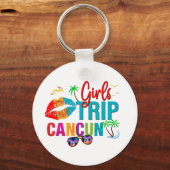 Cancun Mexico Girls trip Colorful Vacations Sleutelhanger (Voorkant)