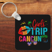 Cancun Mexico Girls trip Colorful Vacations Sleutelhanger (Voorkant)