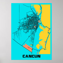 Cancun - Mexico Gloria City Map Poster