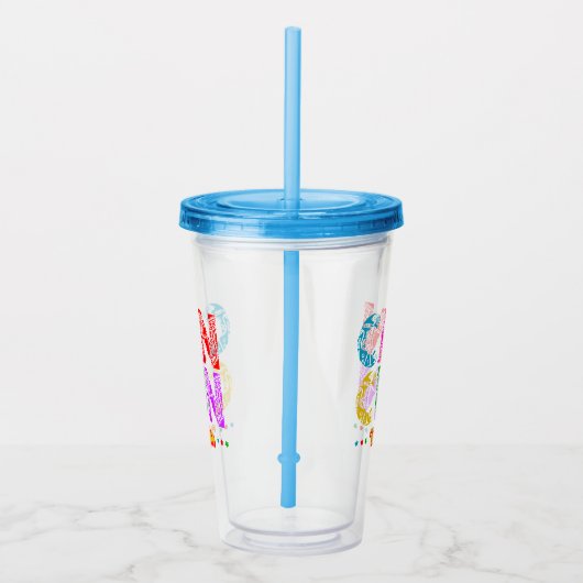 Cancun Mexico Group Vacation Adventure Acryl Drinkbeker (Rechts)