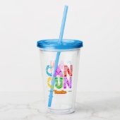 Cancun Mexico Group Vacation Adventure Acryl Drinkbeker (Achterkant)