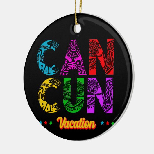 Cancun Mexico Group Vacation Adventure Keramisch Ornament (Links)