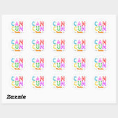 Cancun Mexico Group Vacation Adventure Ronde Sticker (Vel)
