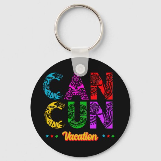 Cancun Mexico Group Vacation Adventure Sleutelhanger (Voorkant)