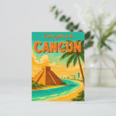 Cancún Mexico Invitation Postcard Briefkaart (Staand voorkant)