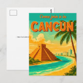 Cancún Mexico Invitation Postcard Briefkaart (Voorkant / Achterkant)