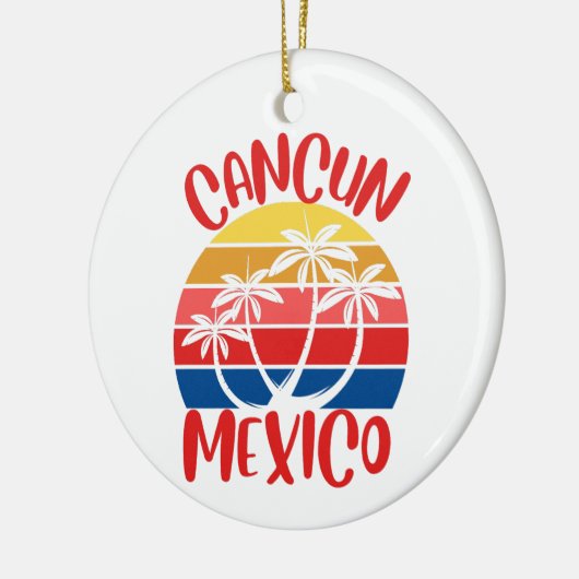 Cancun, Mexico Keramisch Ornament (Links)