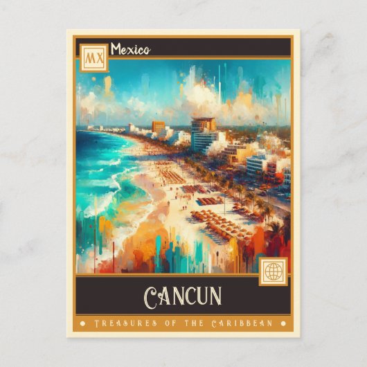 Cancun, Mexico | Klassiek schilderij Briefkaart (Voorkant)