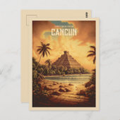  Cancun Mexico Mayan Ruins Beach Travel Briefkaart (Voorkant / Achterkant)