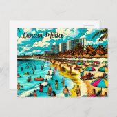 Cancun, Mexico met een Pop Art-sfeer Briefkaart (Voorkant / Achterkant)