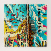 Cancun, Mexico met een Pop Art Vibe Legpuzzel (Horizontaal)