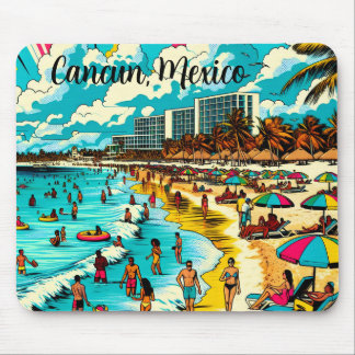 Cancun, Mexico met een Pop Art Vibe Muismat