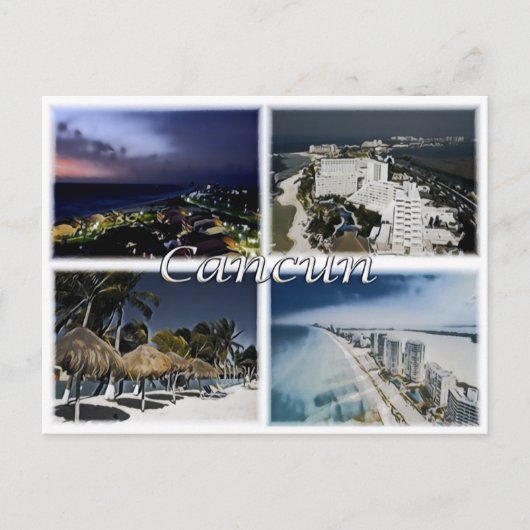 Cancun - Mexico - Mozaïek - Briefkaart (Voorkant)