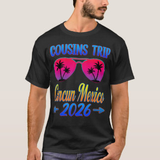 Cancun Mexico Nevenreis 2026 Bril Neef T-shirt