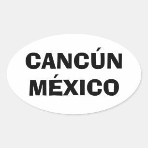 Cancun, Mexico Ovale Sticker