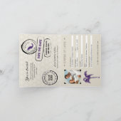 Cancun Mexico Paarse Tropische Huwelijkspaspoort (Binnen)