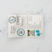 Cancun Mexico Paspoort Bewaar de Datum Aankondiging (Binnen)