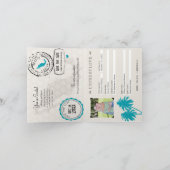 Cancun Mexico Passport Bewaar de datum Aankondiging (Binnen)