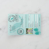 Cancun Mexico Passport Save the Date Aankondiging (Binnen)