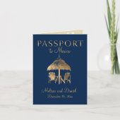 Cancun Mexico Passport Save the Date Notice Aankondiging (Voorkant)