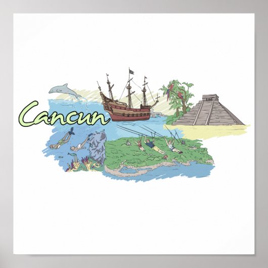 Cancun - Mexico.png Poster (Voorkant)