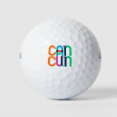 Cancun Mexico Pop Art Letters Golfballen (Voorkant)