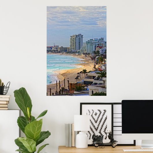 Cancun Mexico Poster (Thuiskantoor)