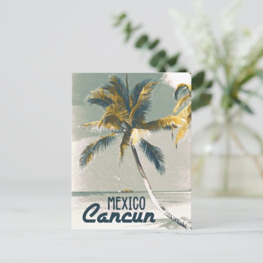  Cancun Mexico Poster Kunstreizen Briefkaart (Staand voorkant)