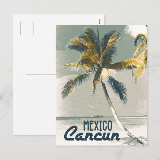  Cancun Mexico Poster Kunstreizen Feestdagenkaart (Voorkant / Achterkant)
