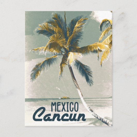  Cancun Mexico Poster Kunstreizen Feestdagenkaart (Voorkant)