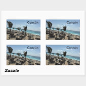 Cancún (Mexico) - Rechthoekbokjes, glanzende Rechthoekige Sticker (Vel)