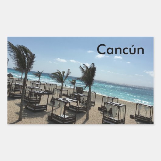 Cancún (Mexico) - Rechthoekbokjes, glanzende Rechthoekige Sticker (Voorkant)