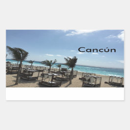 Cancún (Mexico) - Rechthoekbokjes, glanzende Rechthoekige Sticker
