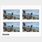 Cancún (Mexico) - Rechthoekbokjes,  Rechthoekige Sticker (Vel)