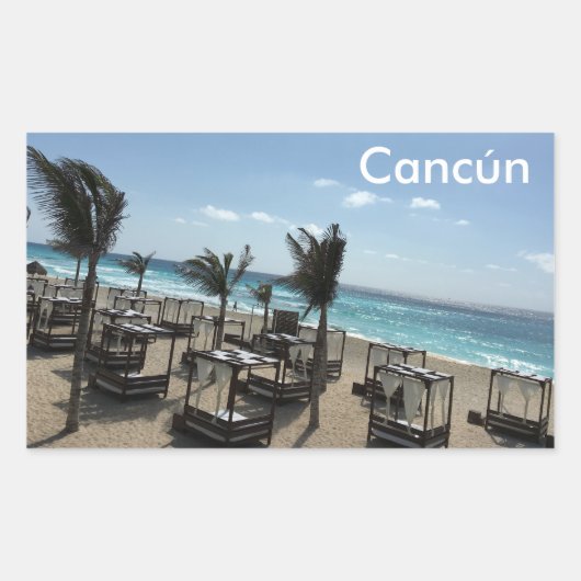 Cancún (Mexico) - Rechthoekbokjes,  Rechthoekige Sticker (Voorkant)