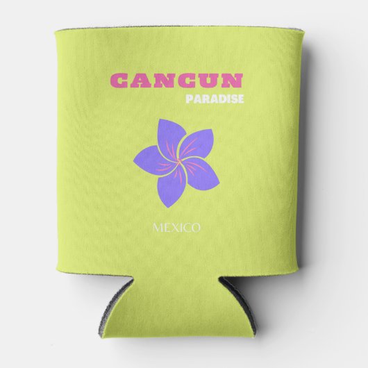 Cancun, Mexico Reiskunst, Tropische Kunst, Groen Blikjeskoeler (Voorkant)