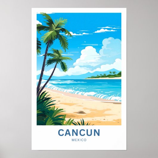 Cancun Mexico Reisprint Poster (Voorkant)