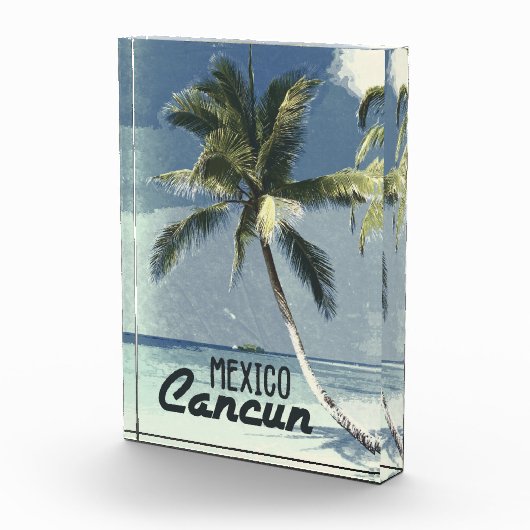  Cancun Mexico Retro Briefkaart Reiskunst Fotoblokken (Rechts)