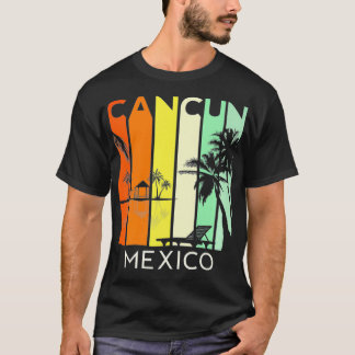 Cancun Mexico Retro Mexicaanse vakantie zomer reis T-shirt