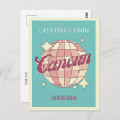 Cancun Mexico Retro  Partij Briefkaart (Voorkant / Achterkant)